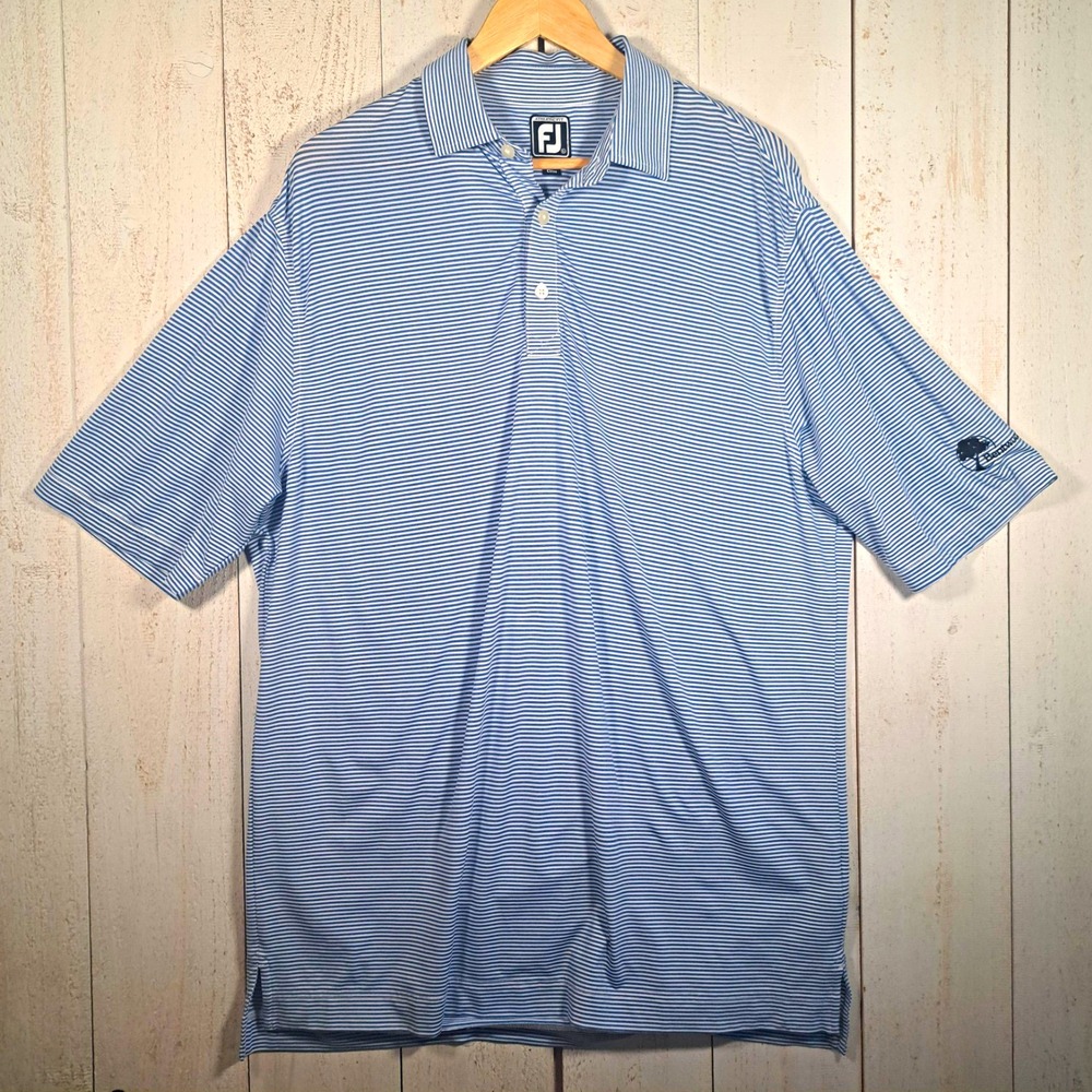 Golfcore Utility Prep FootJoy XL Athletic Fit Striped Golf Polo Brentwood CC